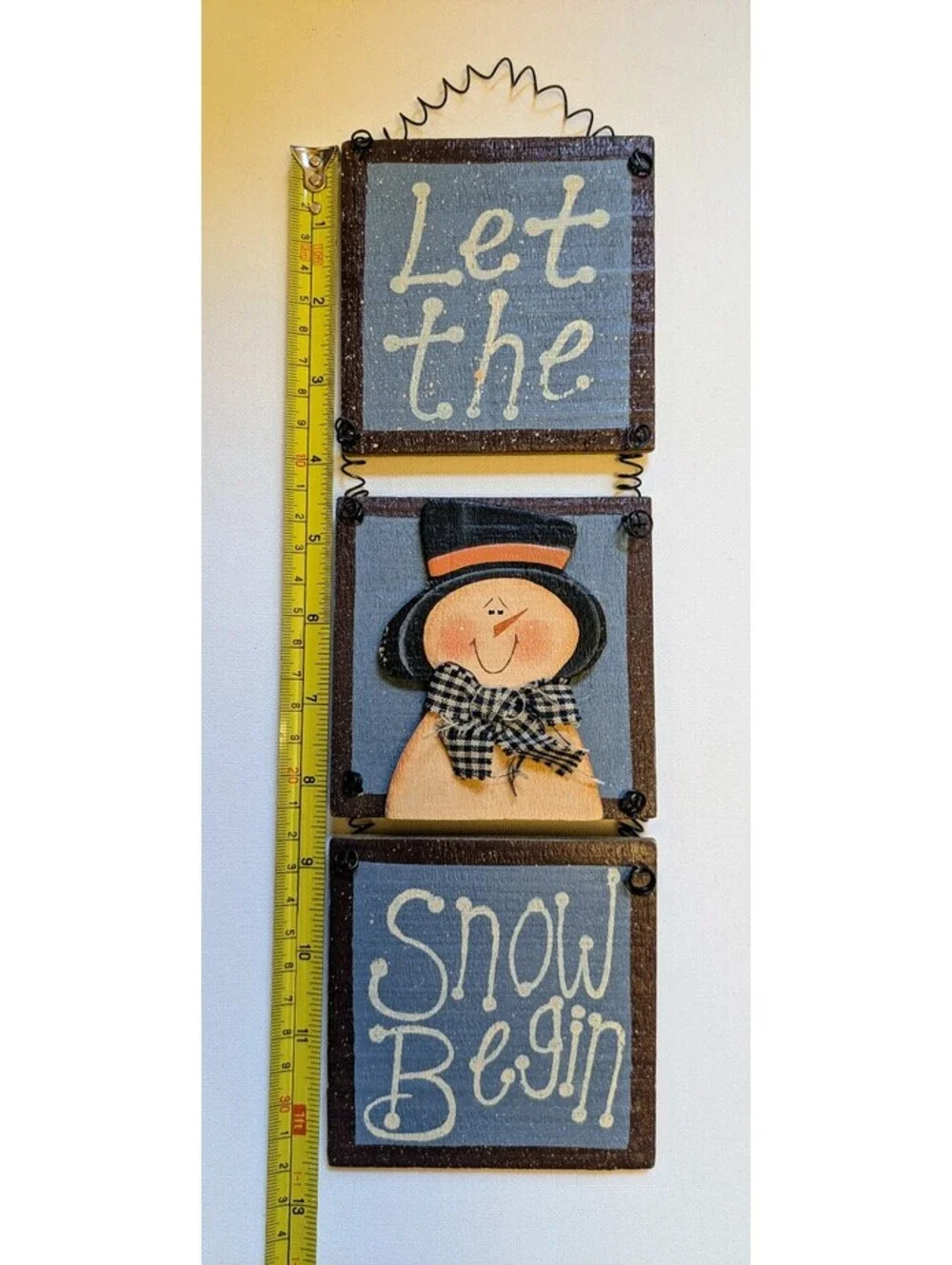 Crazy Mountain Primitive Wood Autumn & Winter Door Hanging Welcome Signs